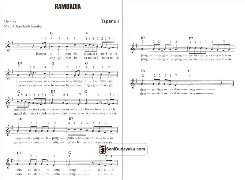 lirik lagu rambadia