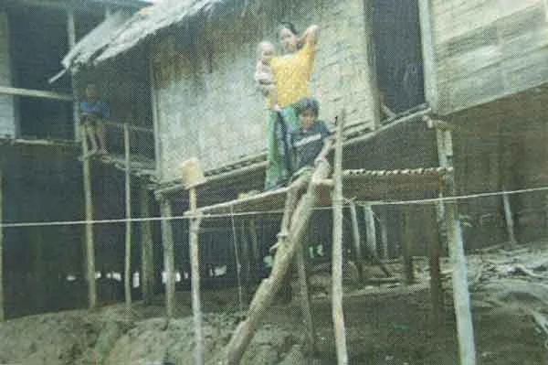rumah panjang suku dayak kalimantan selatan
